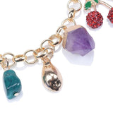 Kristalna Ogrlica S Višestrukim Privjescima Podesiva Duljina Kopčom Šareni Umjetni Kamenčići