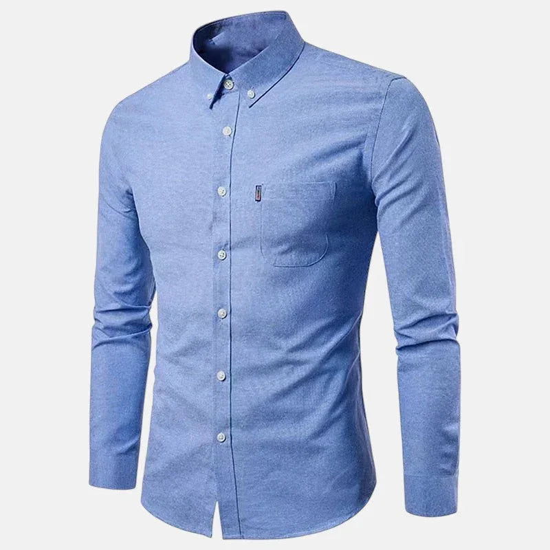 Javier | Camisa de Botón de Manga Larga - Hala Madrid