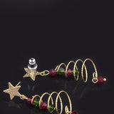 Eudora Božićne Viseće Naušnice U Obliku Božićnog Drvca Od Bakra Fiksne Duljine Za Blagdanski Stil I Zablistale