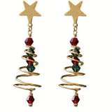 Eudora Božićne Viseće Naušnice U Obliku Božićnog Drvca Od Bakra Fiksne Duljine Za Blagdanski Stil I Zablistale