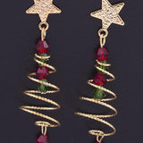 Eudora Božićne Viseće Naušnice U Obliku Božićnog Drvca Od Bakra Fiksne Duljine Za Blagdanski Stil I Zablistale