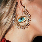 Izrazito Velike Naušnice U Obliku Oka Za Modne Dodatke I Odvažne Stilove Za Posebne Prilike
