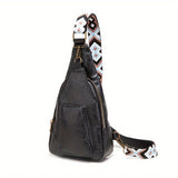 Nina Torbica Na Ramenu Retro Šik Dizajn Sa Geometrijskim Remenom Za Svakodnevnu Upotrebu