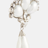 Debby Pearl Diamante Viseće Naušnice S Umjetnim Perlama I Kristalima Od Nehrđajućeg Čelika