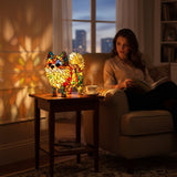 Zeca Lampa Vitraža Geometrijska Svjetlost Dekor 17x17 Cm