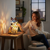 Max Lampa U Vitražu Sa Toplim Svjetlom I Živim Bojama