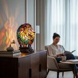 Levá Lampa u Vitráži Umirujuća I Živopisna Rasvjeta Doma