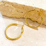 Leni Zlatne Hoop Naušnice Lustre i Sage Kolekcija Sijaju Snažno 18K Premaz na mesingu