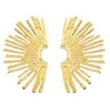 Metalne Sektorske Polukružne Naušnice Modernog Dizajna Za Elegantan I Svestran Stil