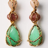 Viseće Naušnice S Mnogim Draguljima Šarene Za Posebne Prigode I Glamurozan Dodatak Svakoj Modnoj Kombinaciji