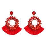 Naomi Naušnice U Obliku Suncokreta Sa Diamantima I Resicama Za Specijalne Prilike I Dnevni Glamur