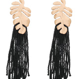 Naušnice Palminog Lišća S Perlicama I Resicama Tropikalna Elegancija Za Sve Prigode