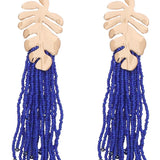 Naušnice Palminog Lišća S Perlicama I Resicama Tropikalna Elegancija Za Sve Prigode