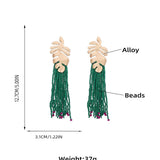 Naušnice Palminog Lišća S Perlicama I Resicama Tropikalna Elegancija Za Sve Prigode