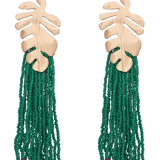 Naušnice Palminog Lišća S Perlicama I Resicama Tropikalna Elegancija Za Sve Prigode