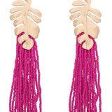 Naušnice Palminog Lišća S Perlicama I Resicama Tropikalna Elegancija Za Sve Prigode