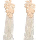 Naušnice Palminog Lišća S Perlicama I Resicama Tropikalna Elegancija Za Sve Prigode