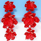 Phyllis Varnish Cvjetne Naušnice Lakirane Sa Sjajem Za Elegantne Prigode I Svakom Stilu