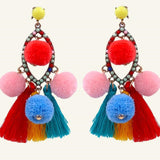 Vesele Naušnice S Pomponima I Resicama Šarene Živopisne Za Svakodnevni Stil I Proslave