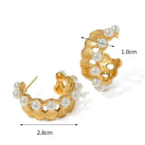 Naušnice Hoop Sa Školjkastim Perlama U Klasičnom Dizajnu Za Svakodnevne I Posebne Prilike