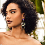 Asimetrične Dugačke Naušnice Sa Suncem I Mjesecom Nebeski Motiv Za Elegantne Kombinacije