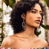 Asimetrične Dugačke Naušnice Sa Suncem I Mjesecom Nebeski Motiv Za Elegantne Kombinacije