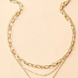 Klasična Zlatna Slojevita Ogrlica Privjeskom Dizajna Za Elegantan Stil Luksuzan Dodatak