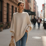 Wanwen Elegantni Džemper Od Vunene Mešavine Sa Oversize Siluetom I Širokim Zaobljenim Ovratnikom