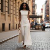 Serena Plisirana Maxi Haljina Bez Rukava Za Elegantnu Siluetu S Tečnim Padom Tkanine I Pokretom