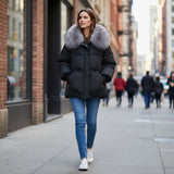 Lousina Elegantna Jakna Sa Krznom Za Zimu I Stil Za Dane