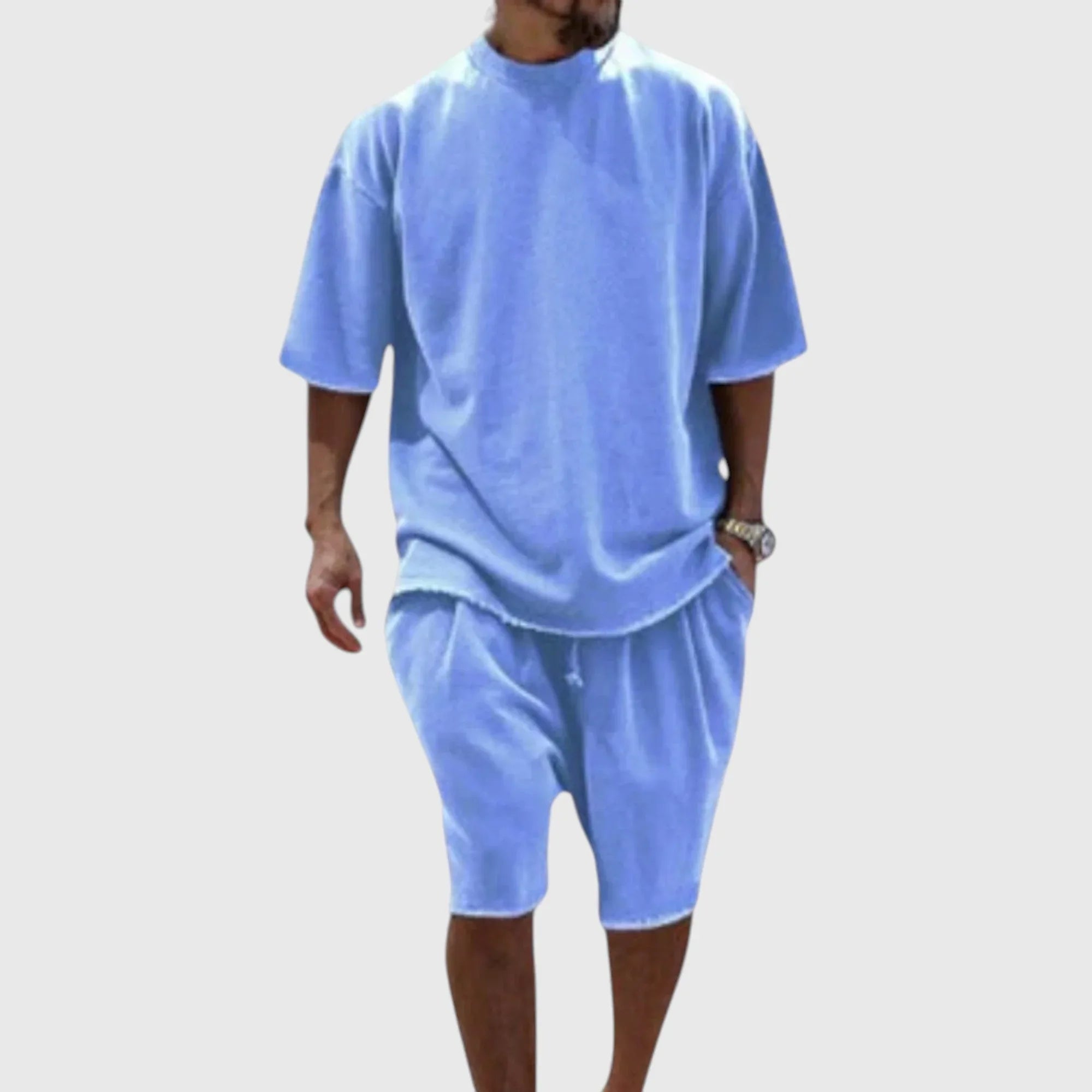 Mateo | Conjunto con camiseta y pantalón corto informal - Hala Madrid