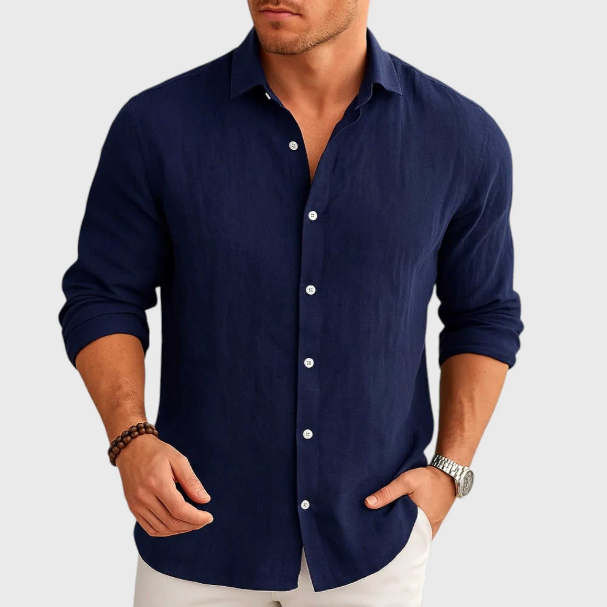 Juan | Camisa Lino Esencial - Hala Madrid