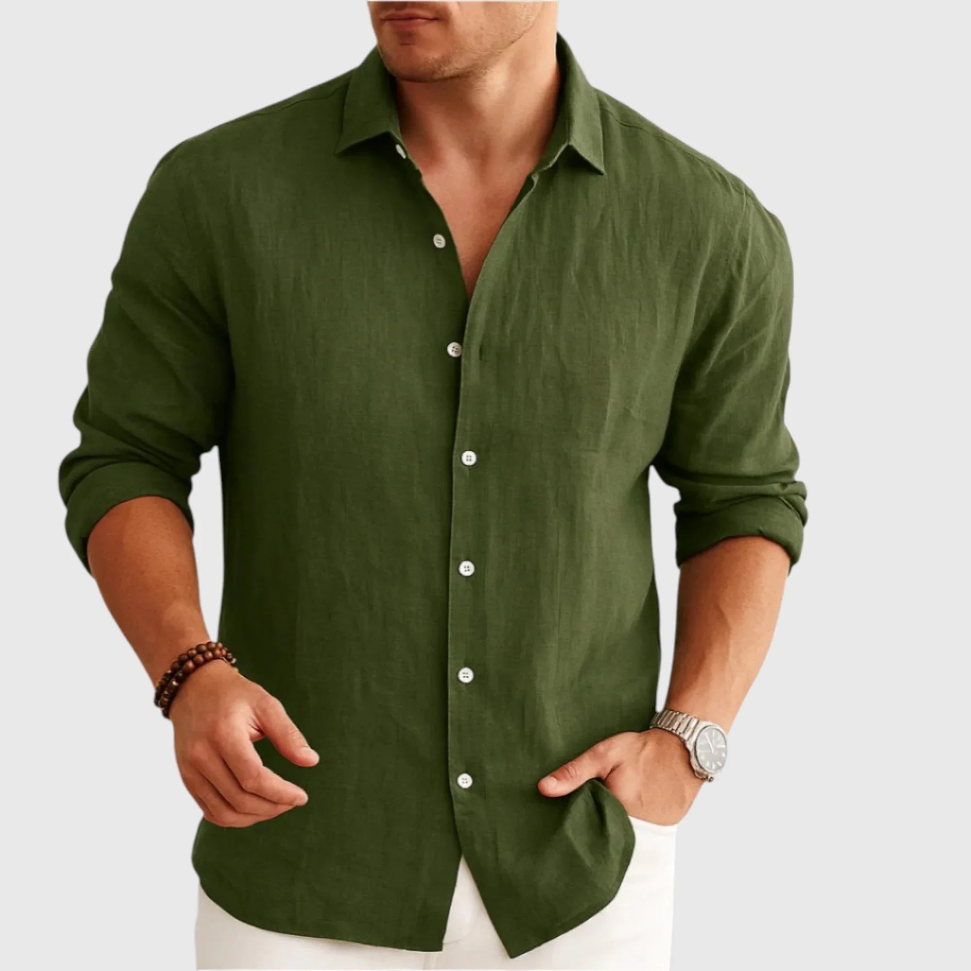 Juan | Camisa Lino Esencial - Hala Madrid