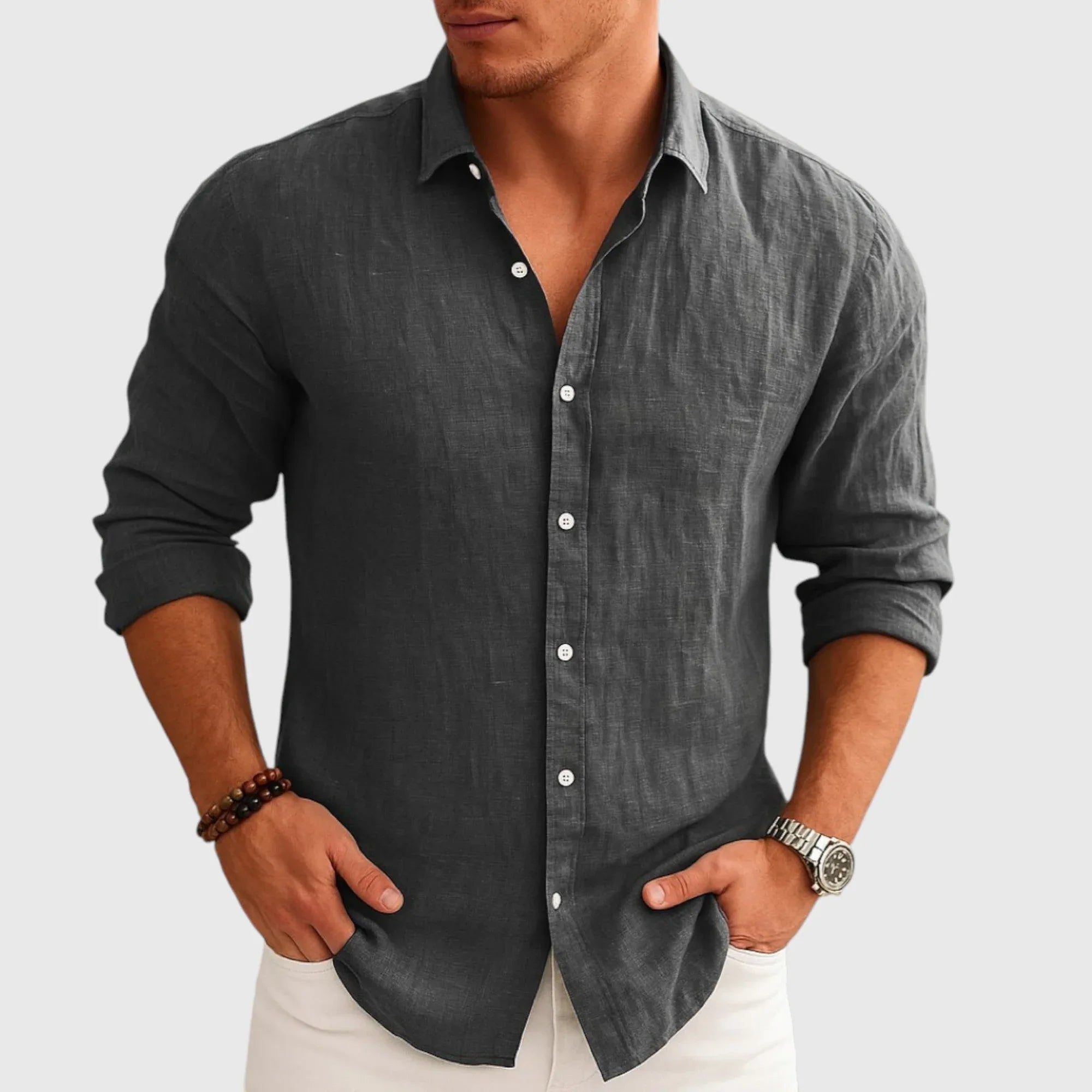 Juan | Camisa Lino Esencial - Hala Madrid