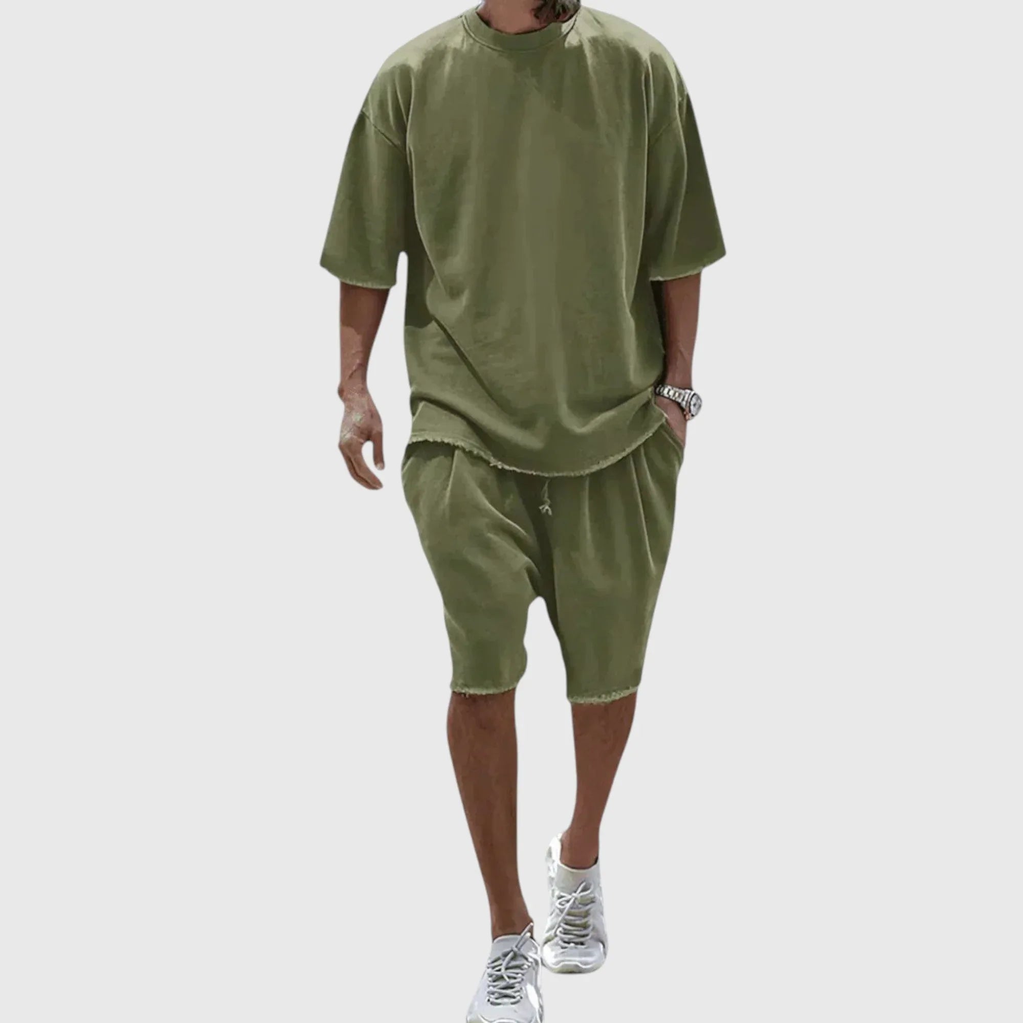 Mateo | Conjunto con camiseta y pantalón corto informal - Hala Madrid