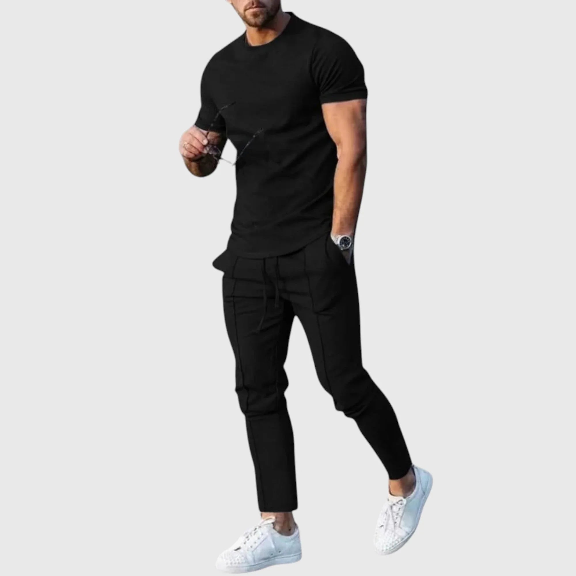 Javier | Conjunto deportivo con camiseta y pantalón elástico - Hala Madrid