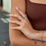 Anillo Zenya de Cristal y Ondas de Plata - Hala Madrid