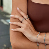 Anillo Zenya de Cristal y Ondas de Plata - Hala Madrid